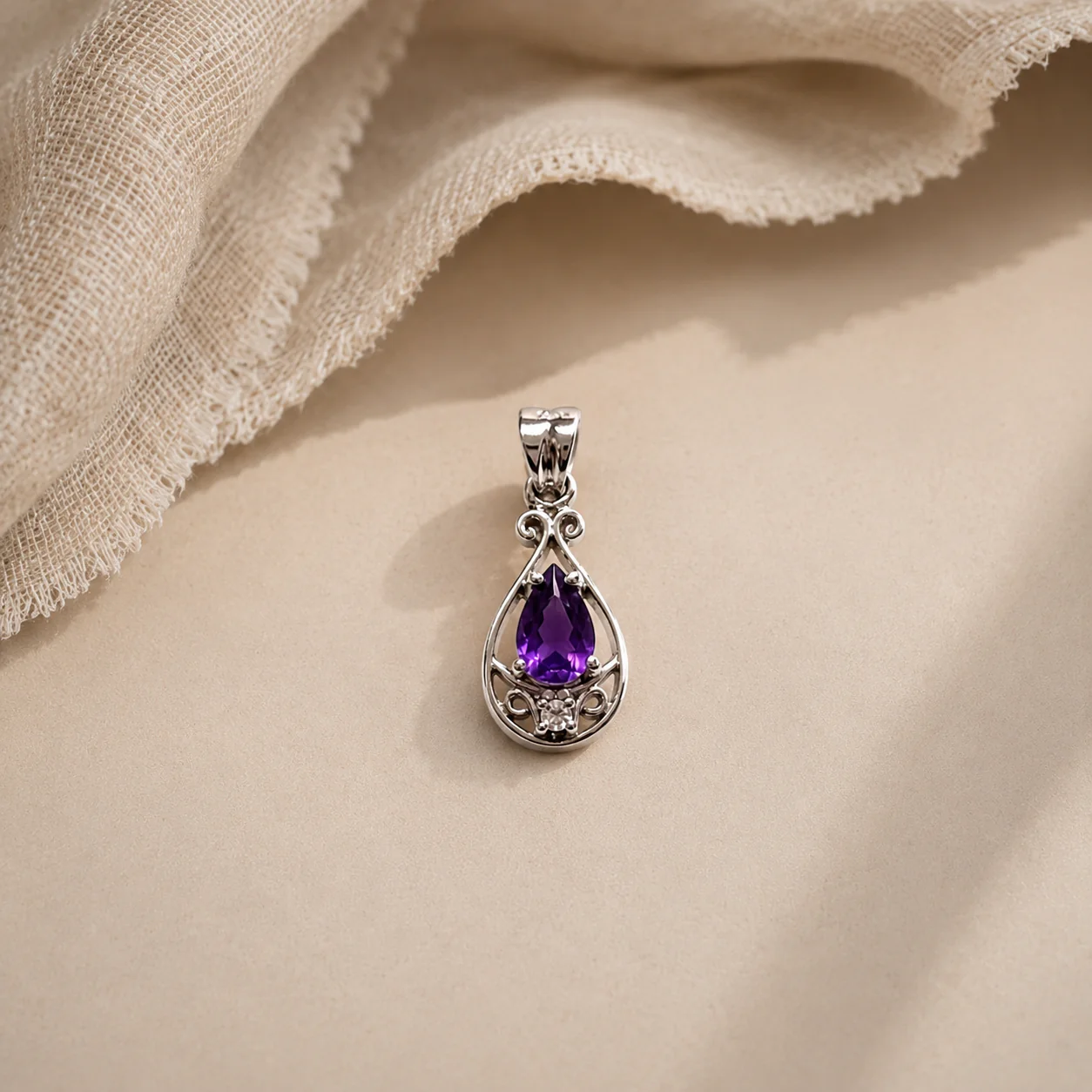 Amethyst Pear Charm - Image 5