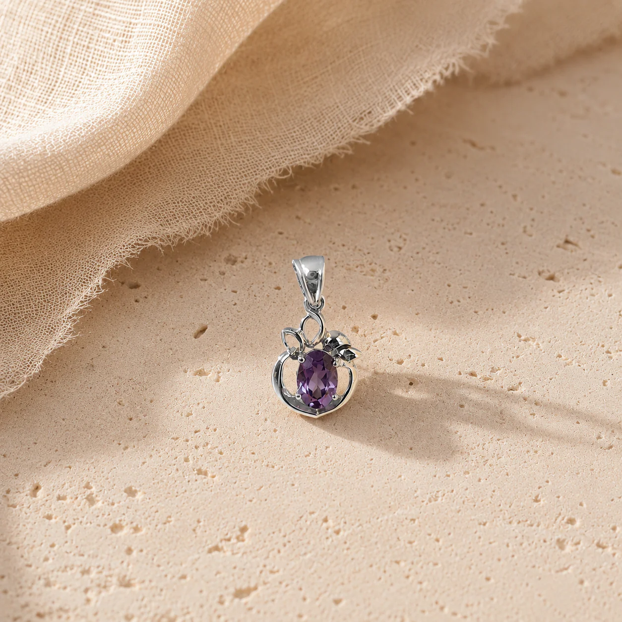 Amethyst Solitaire Charm