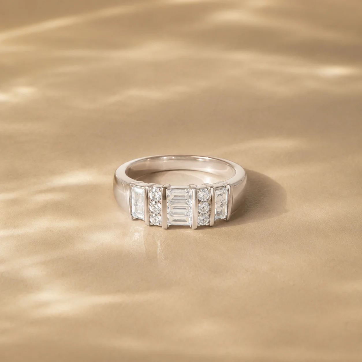 Aurelio Geometric CZ Band Ring - Image 2