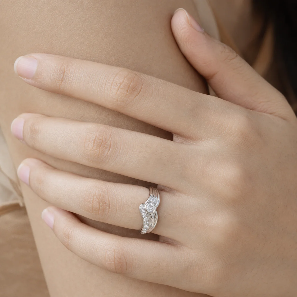 Aurielle Wave CZ Ring - Image 4