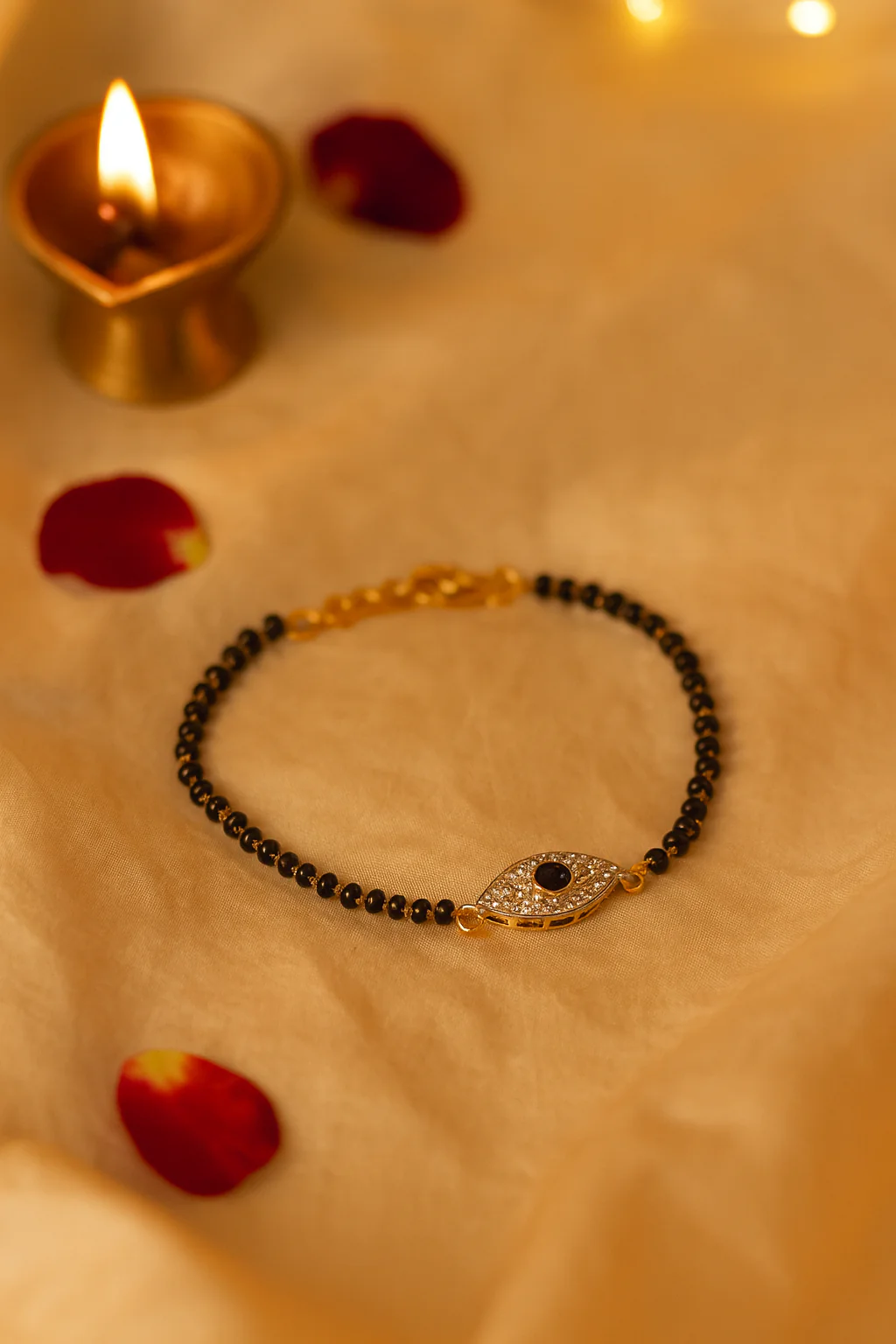Blue Evil Eye Mangalsutra Bracelet - Image 2