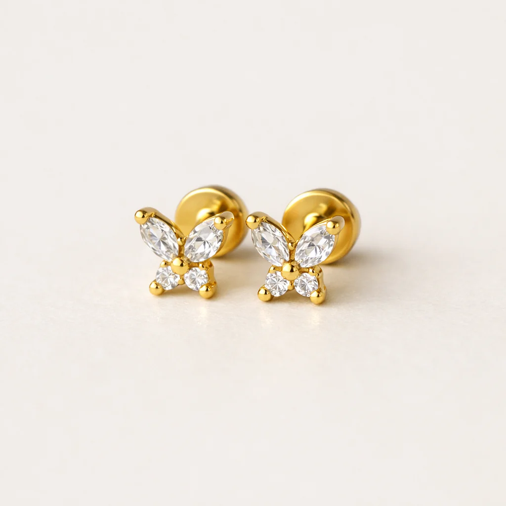 Butterfly Diamond Studs - Image 5