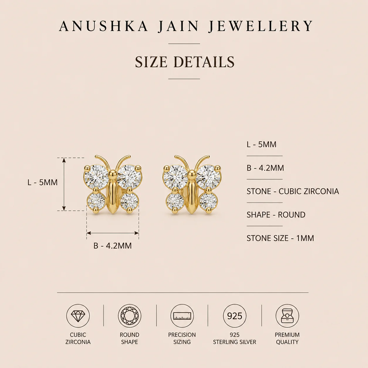 Butterfly Studs - Image 3