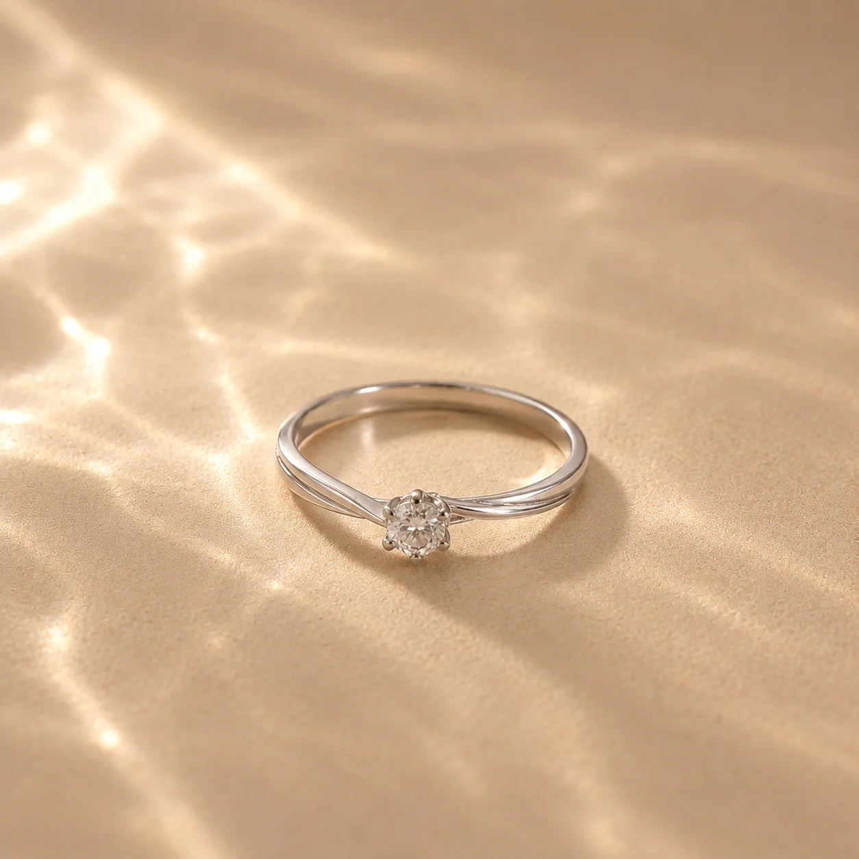 Celeste Twist Solitaire Ring - Image 2