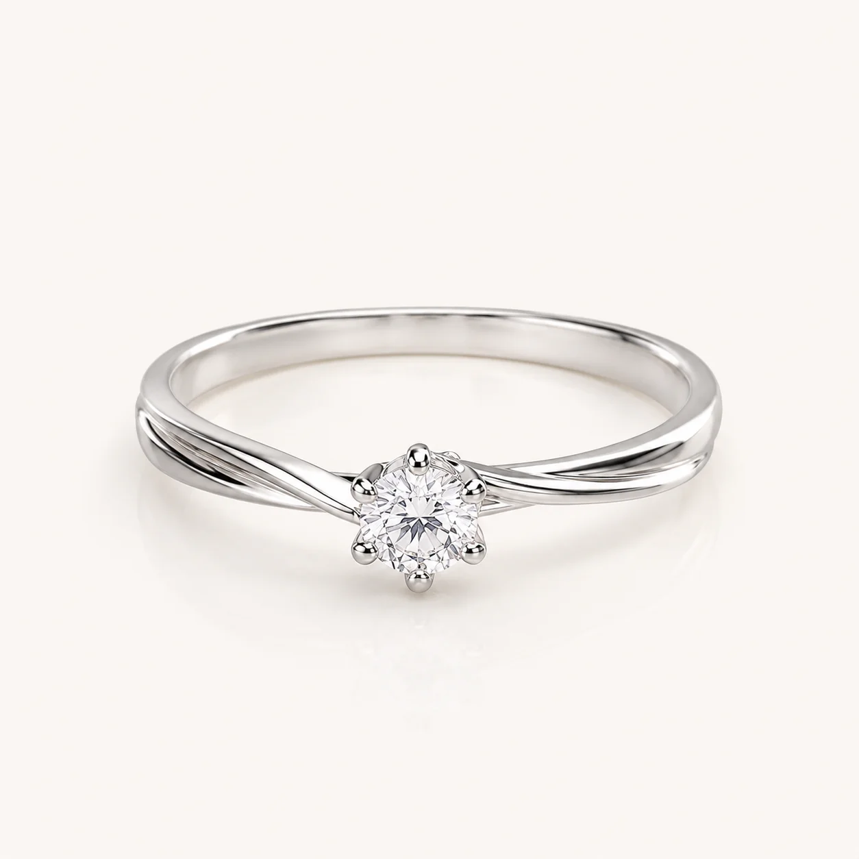 Celeste Twist Solitaire Ring - Image 3