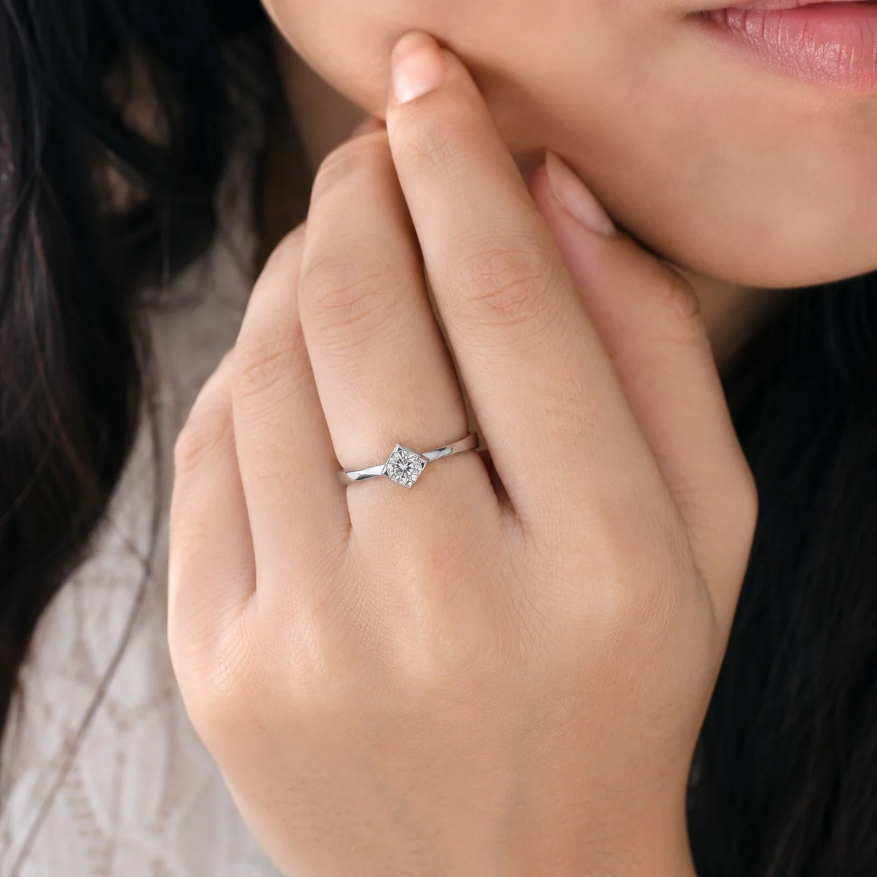 Celestia Princess Solitaire Ring - Image 4