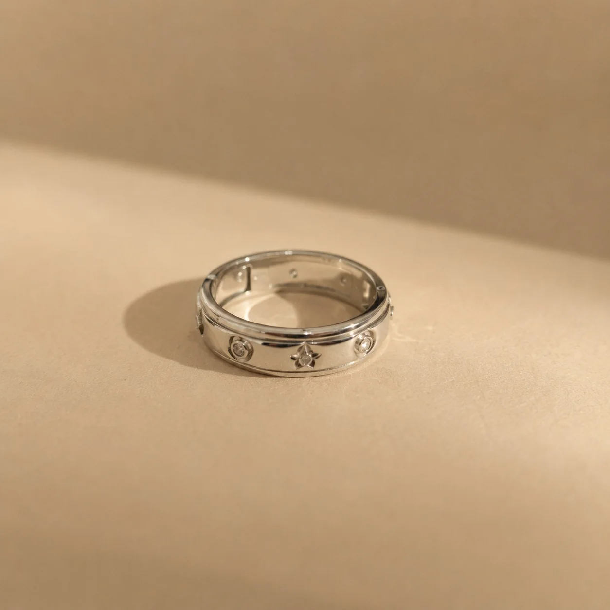 Celestia Starburst Band Ring
