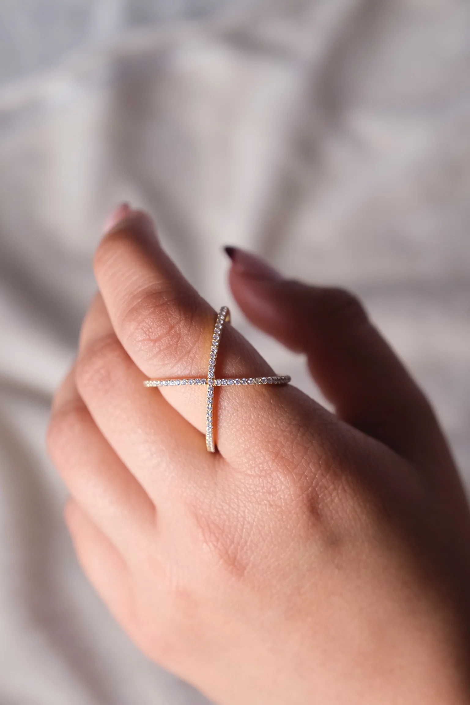 Criss Cross Diamond Ring - Image 3