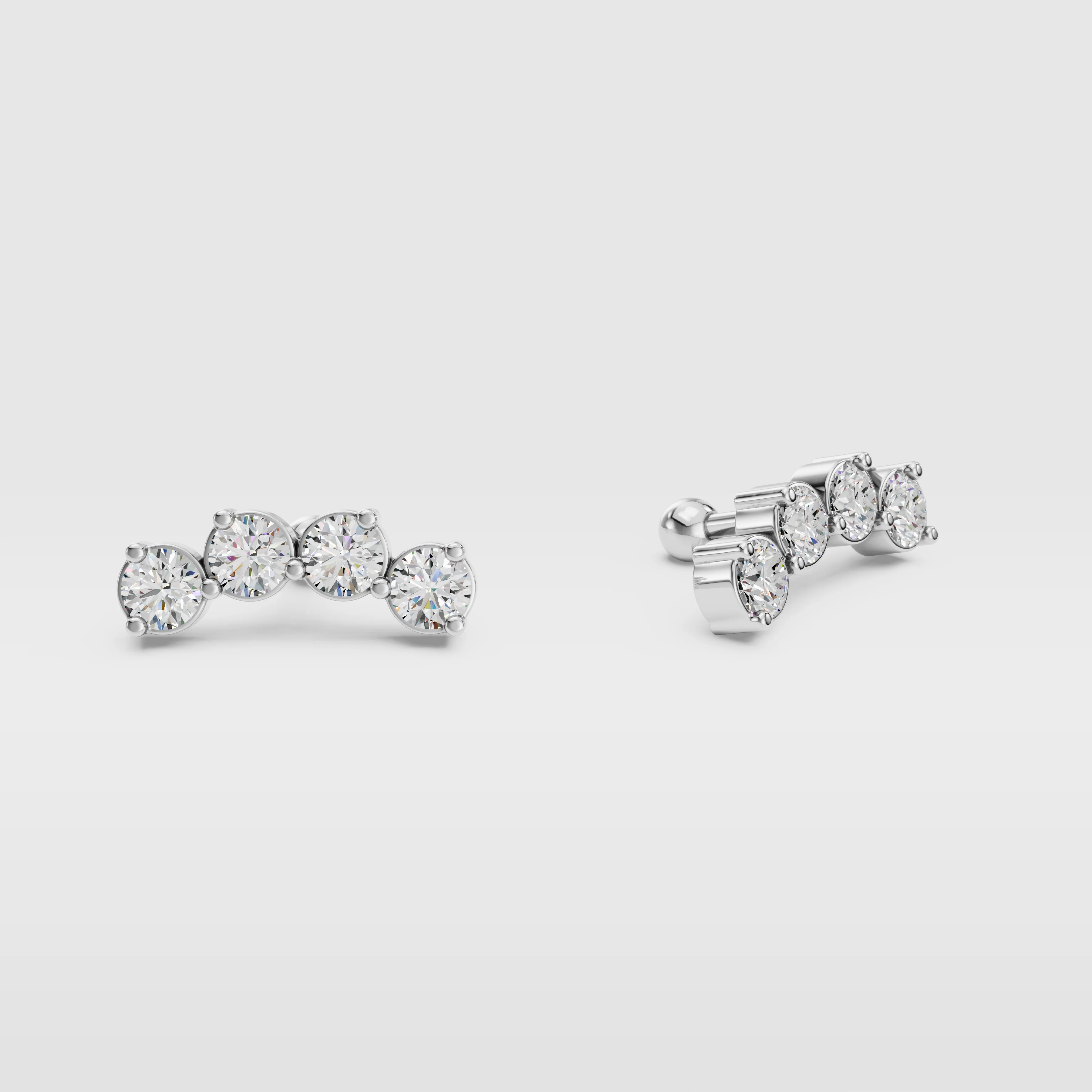 Curved Diamond Studs - Image 7