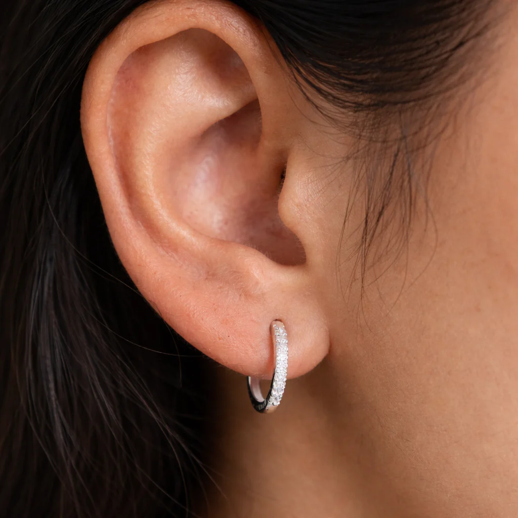 CZ Hoops Earring - Image 3