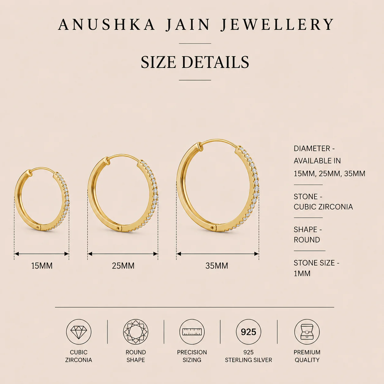 CZ Hoops Earring - Image 5