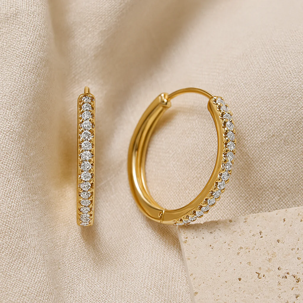CZ Hoops Earring - Image 6