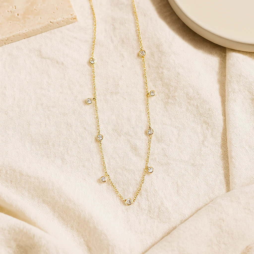 Delicate Diamond Necklace - Image 6