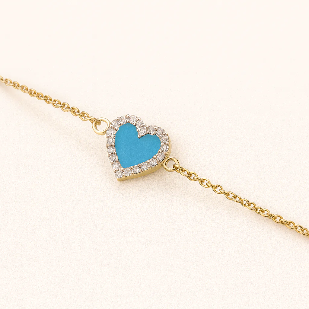 Diamond Colored Heart Bracelet - Image 4