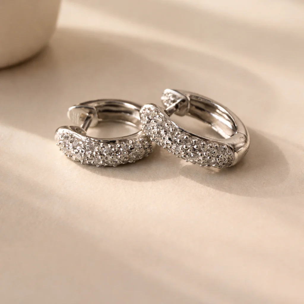 Diamond Dust Huggies - Image 2