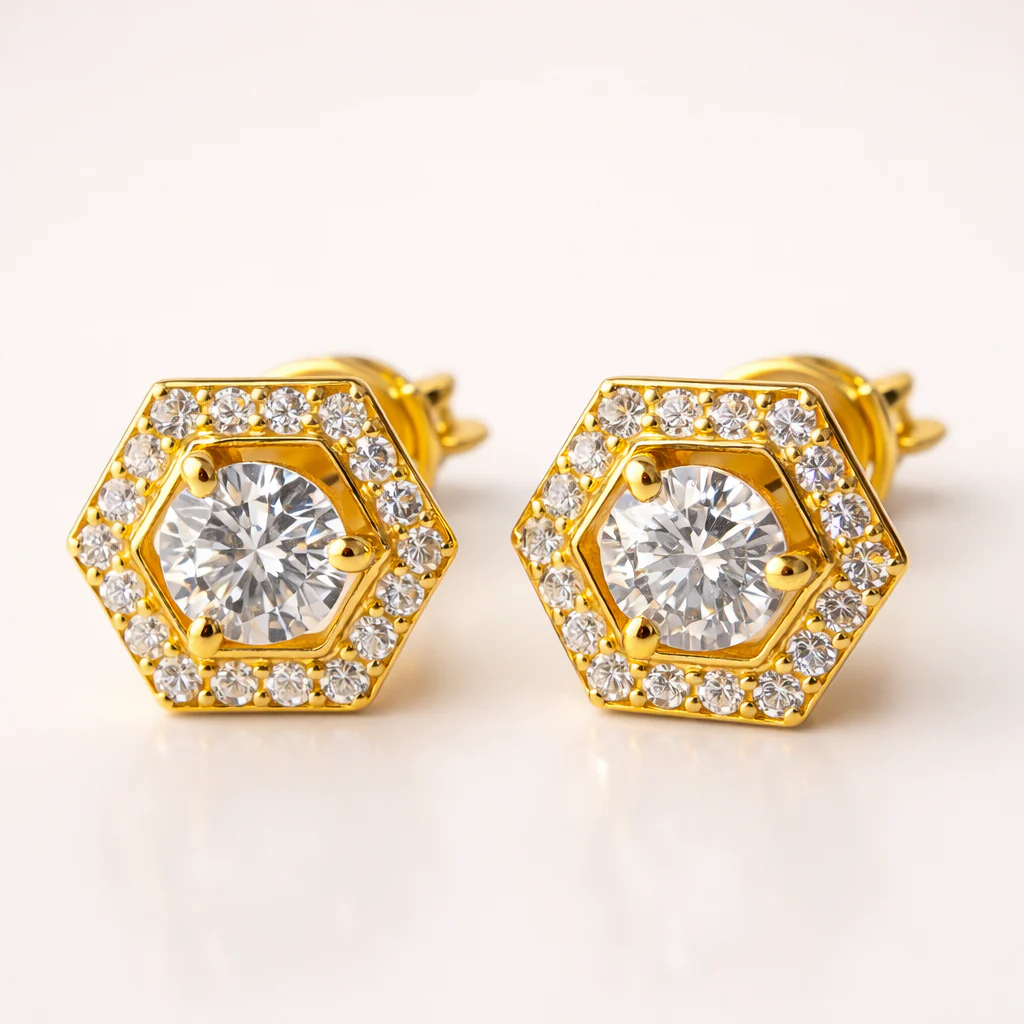 Diamond Octa Studs - Image 5