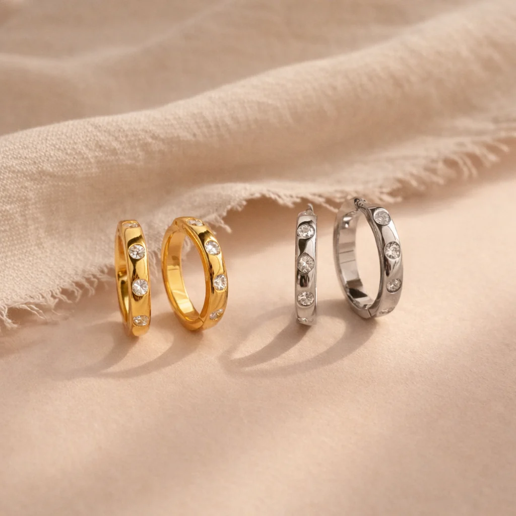 Diamond Pave Huggie - Image 3