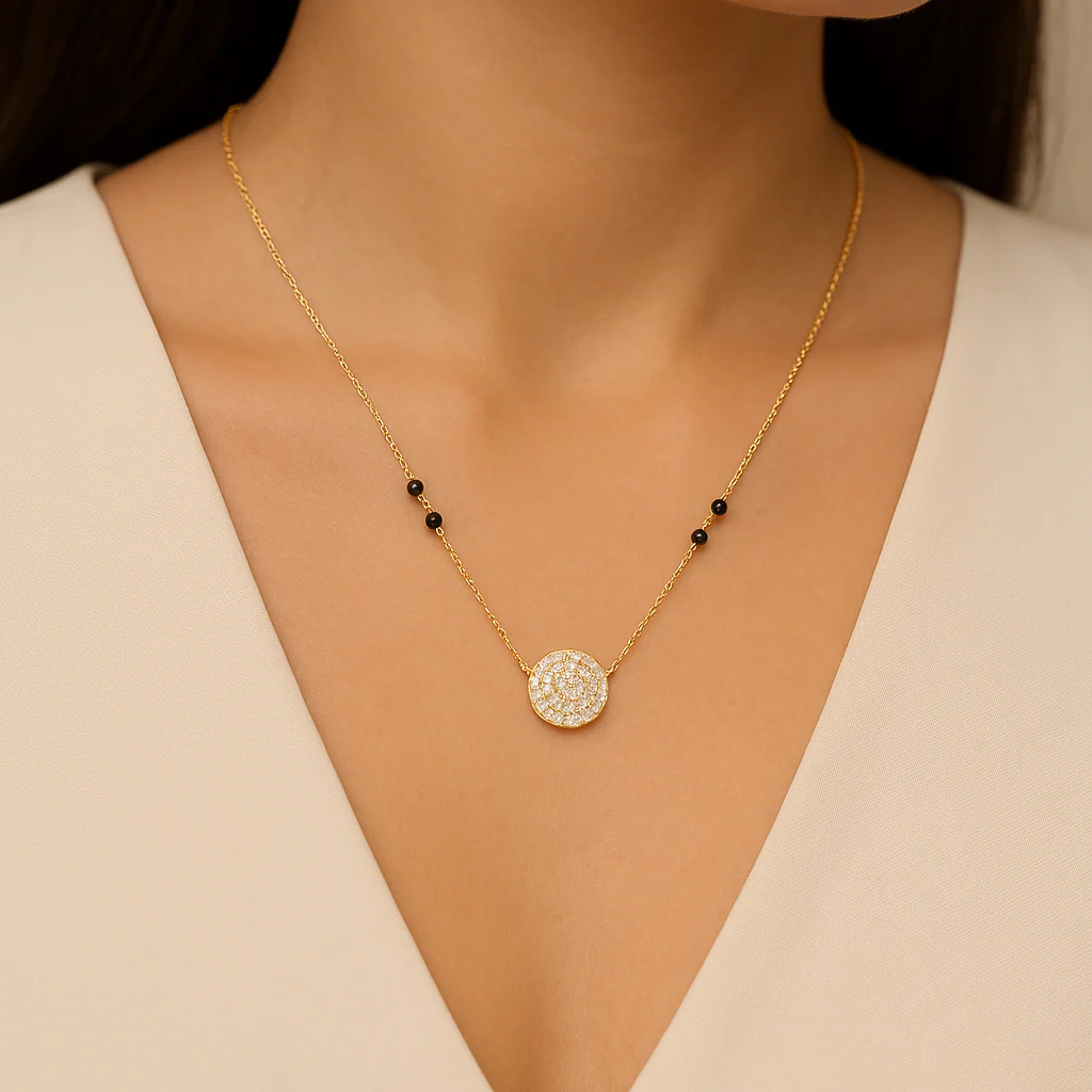 Diamond Pave Mangalsutra - Image 2