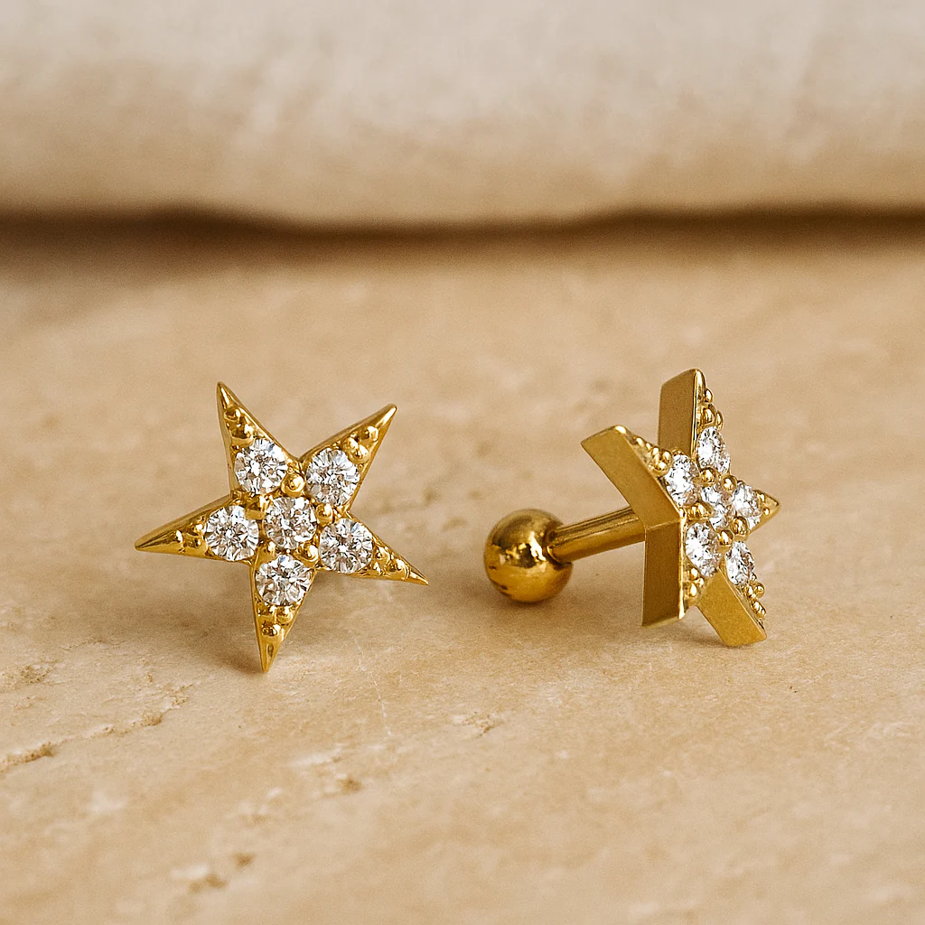 Diamond Star Studs - Image 3