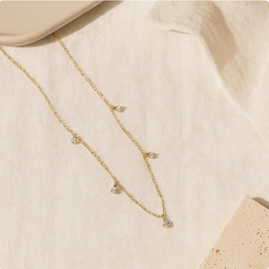 Drop Diamond Necklace - Image 7