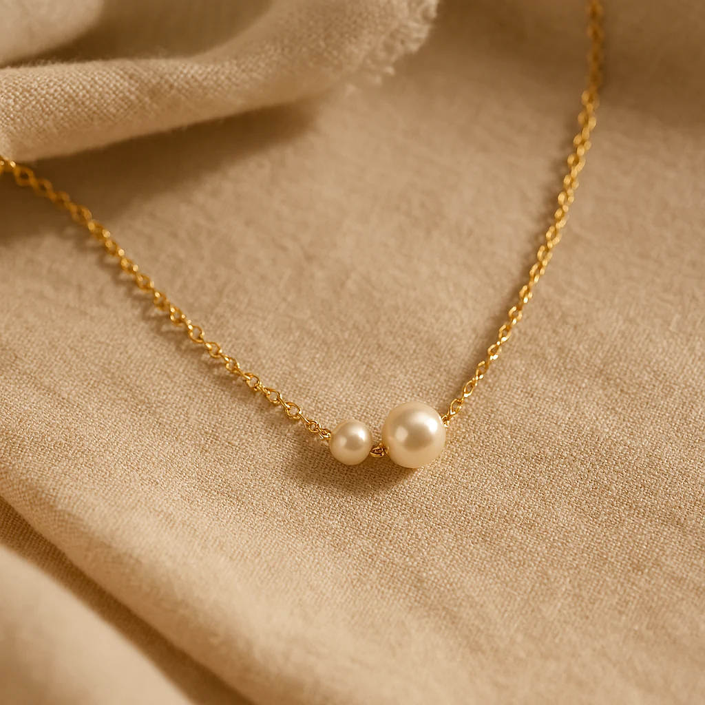 Duo Pearl Necklace - Image 4