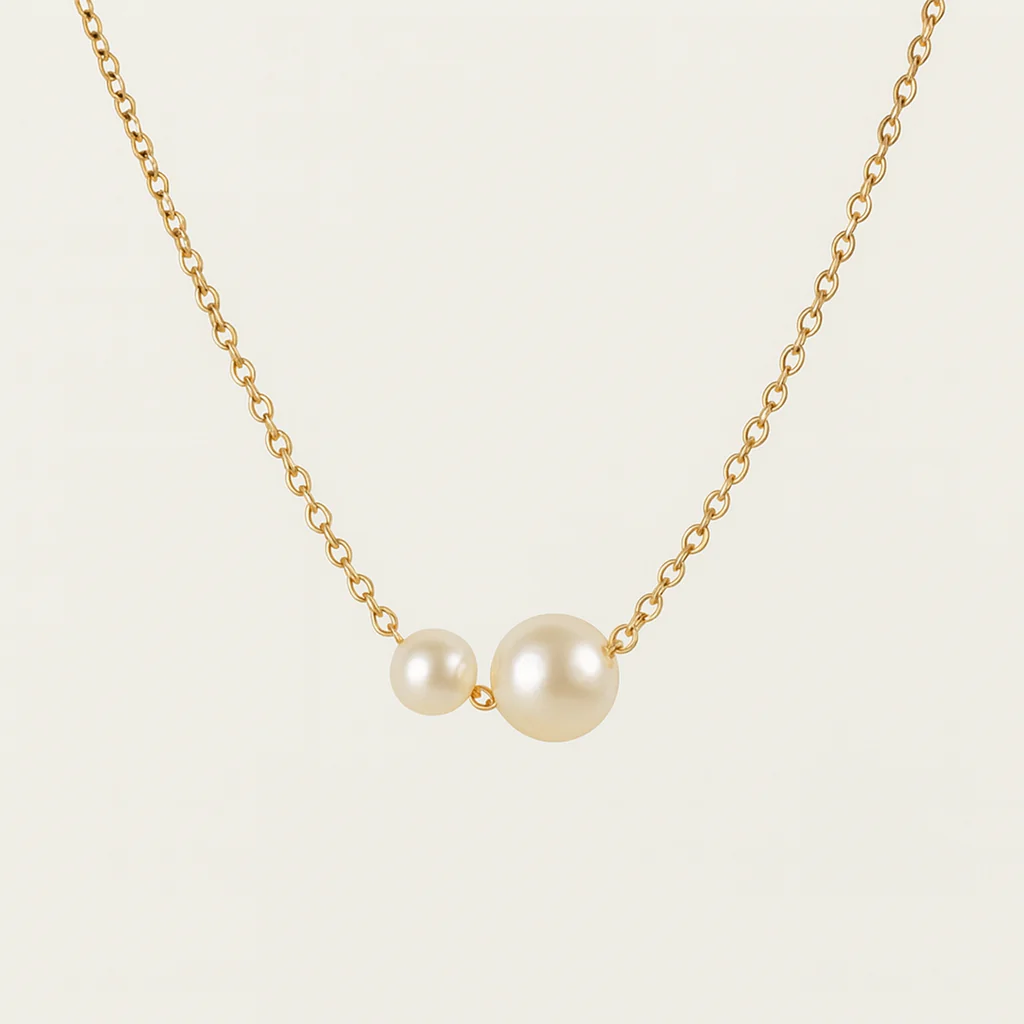 Duo Pearl Necklace - Image 5