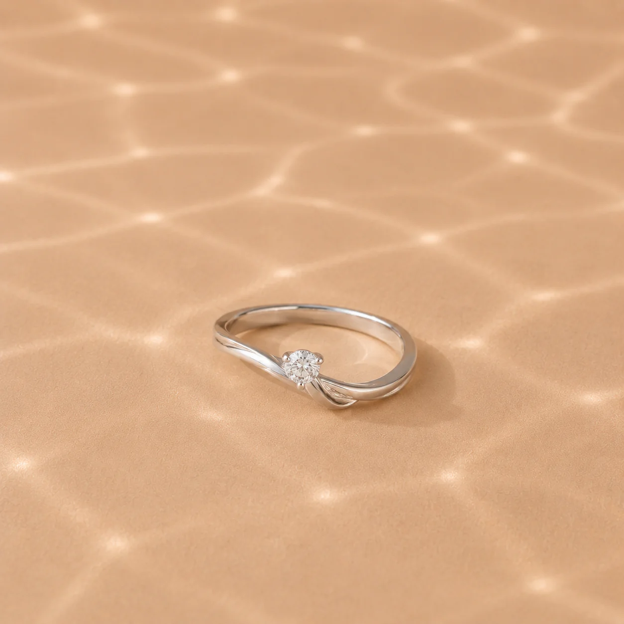 Elowen Twist Solitaire Ring - Image 3
