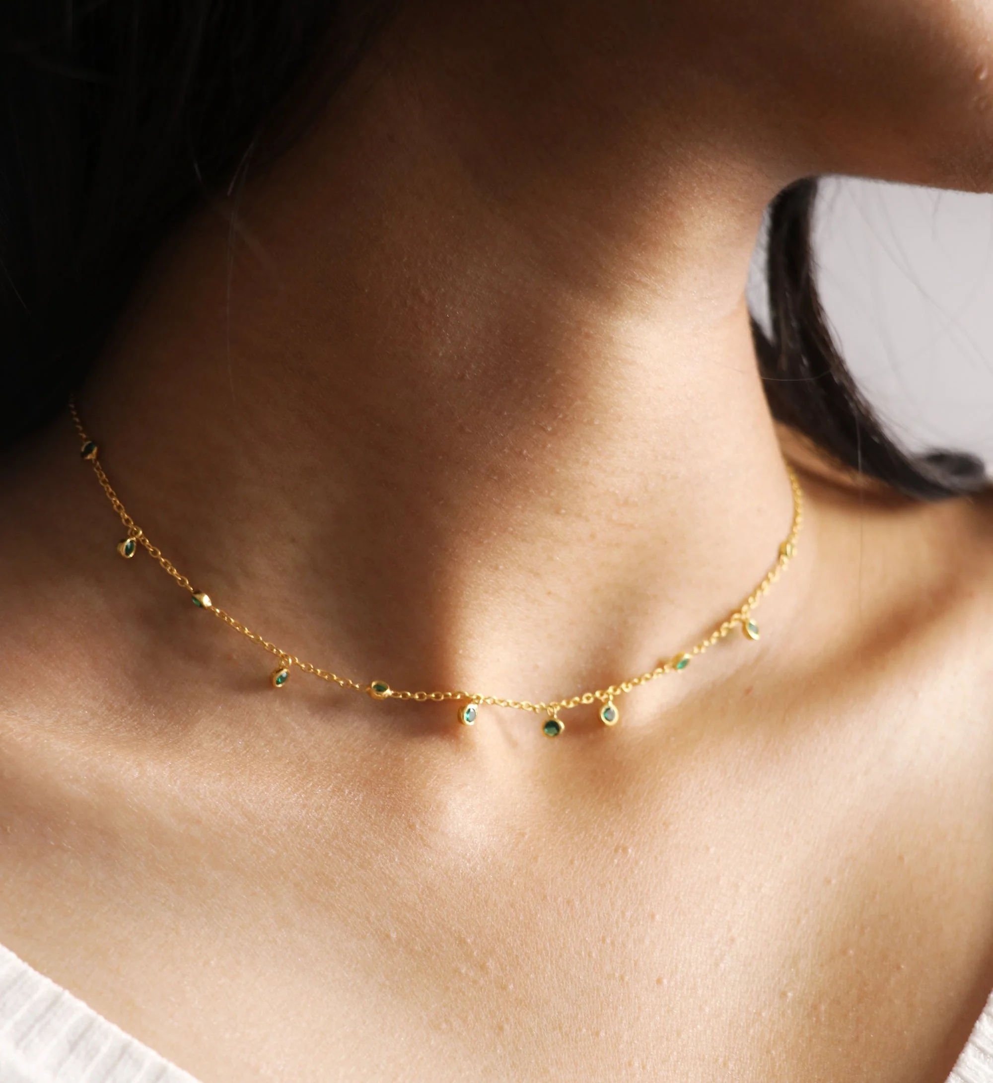 Emerald Drop Necklace - Image 3