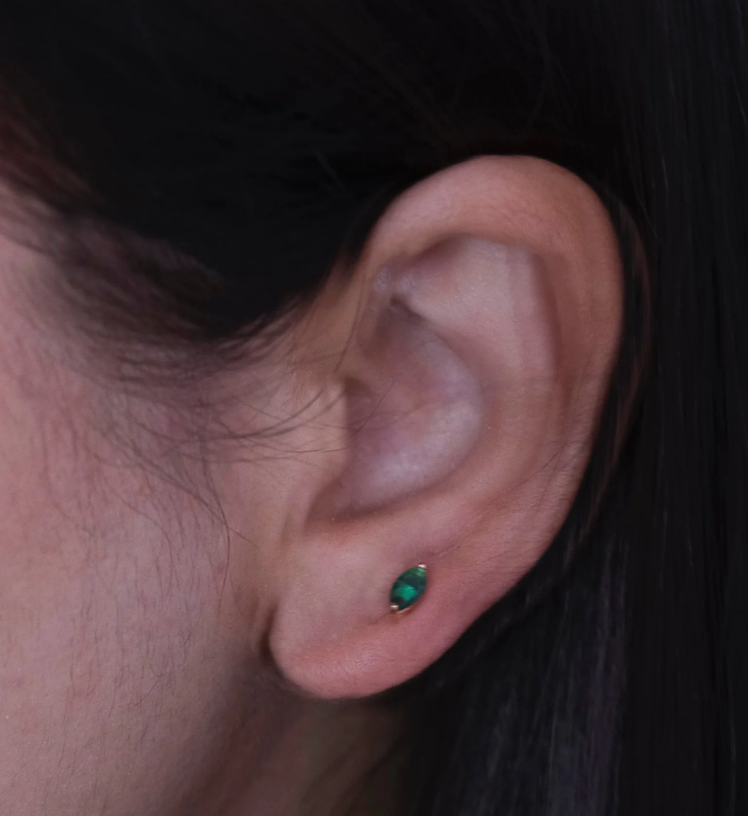 Emerald Marquise Studs - Image 5