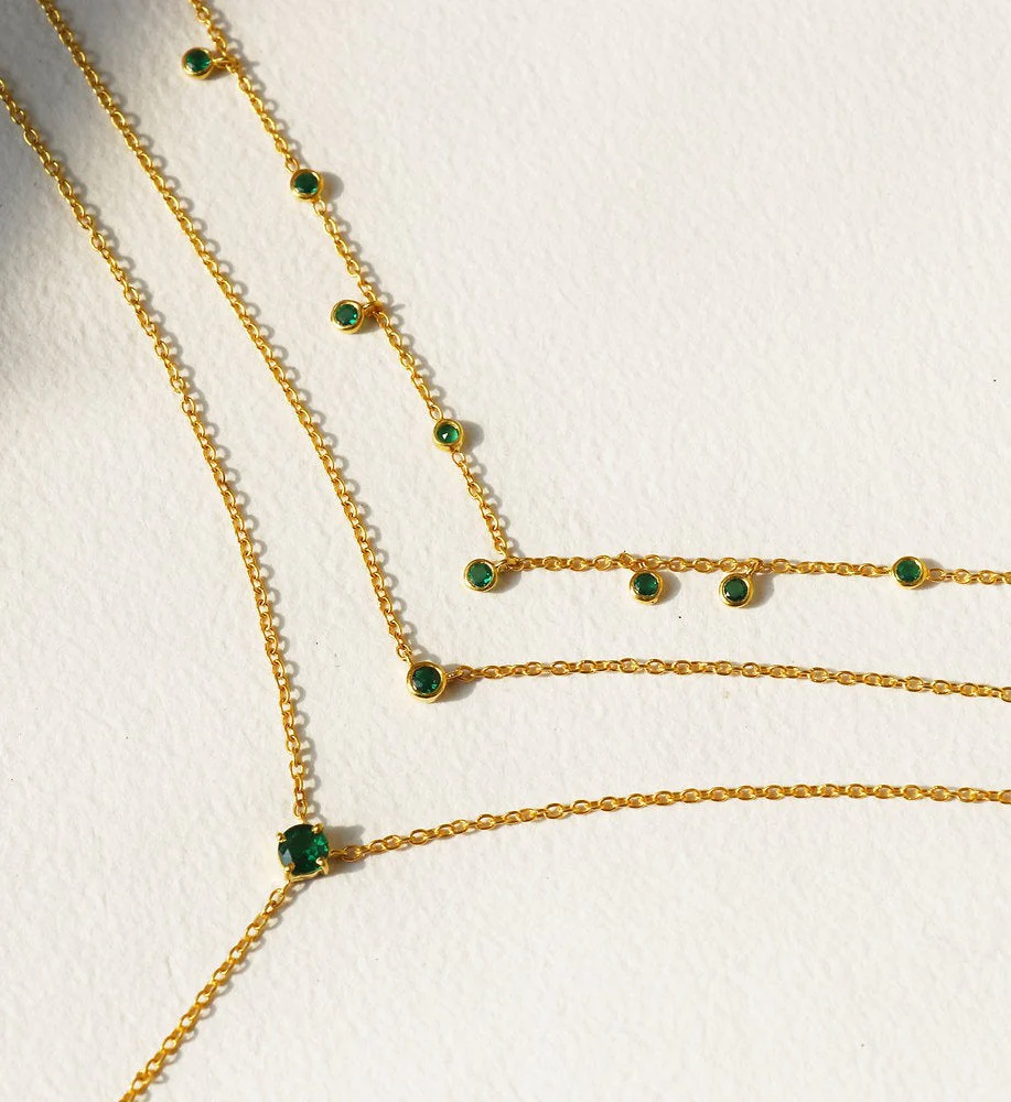 Emerald Solitaire Necklace - Image 6