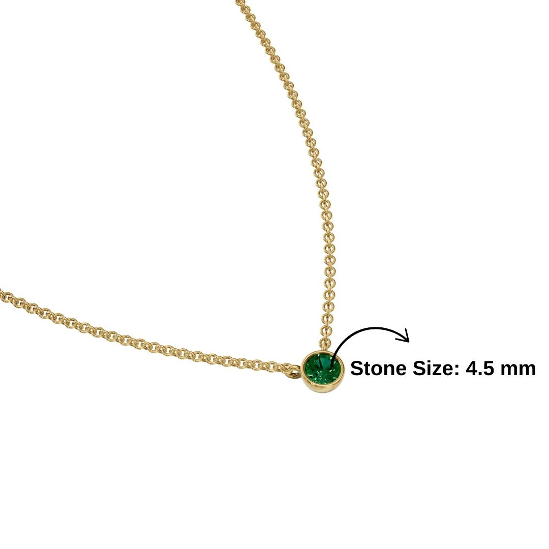 Emerald Solitaire Necklace - Image 7