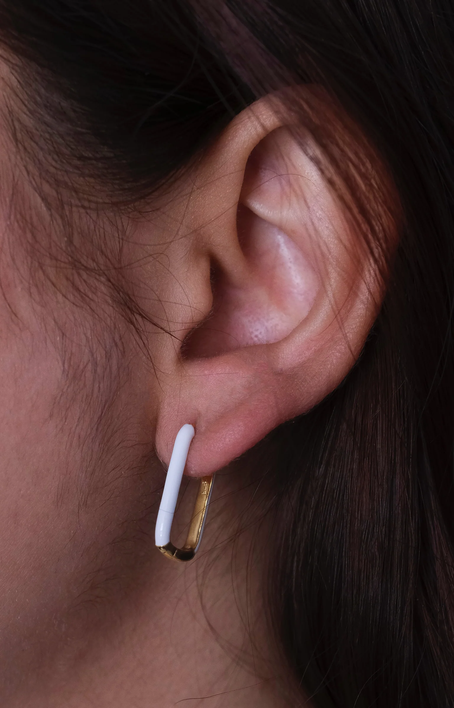 Enamel Long Bar Hoops - Image 11