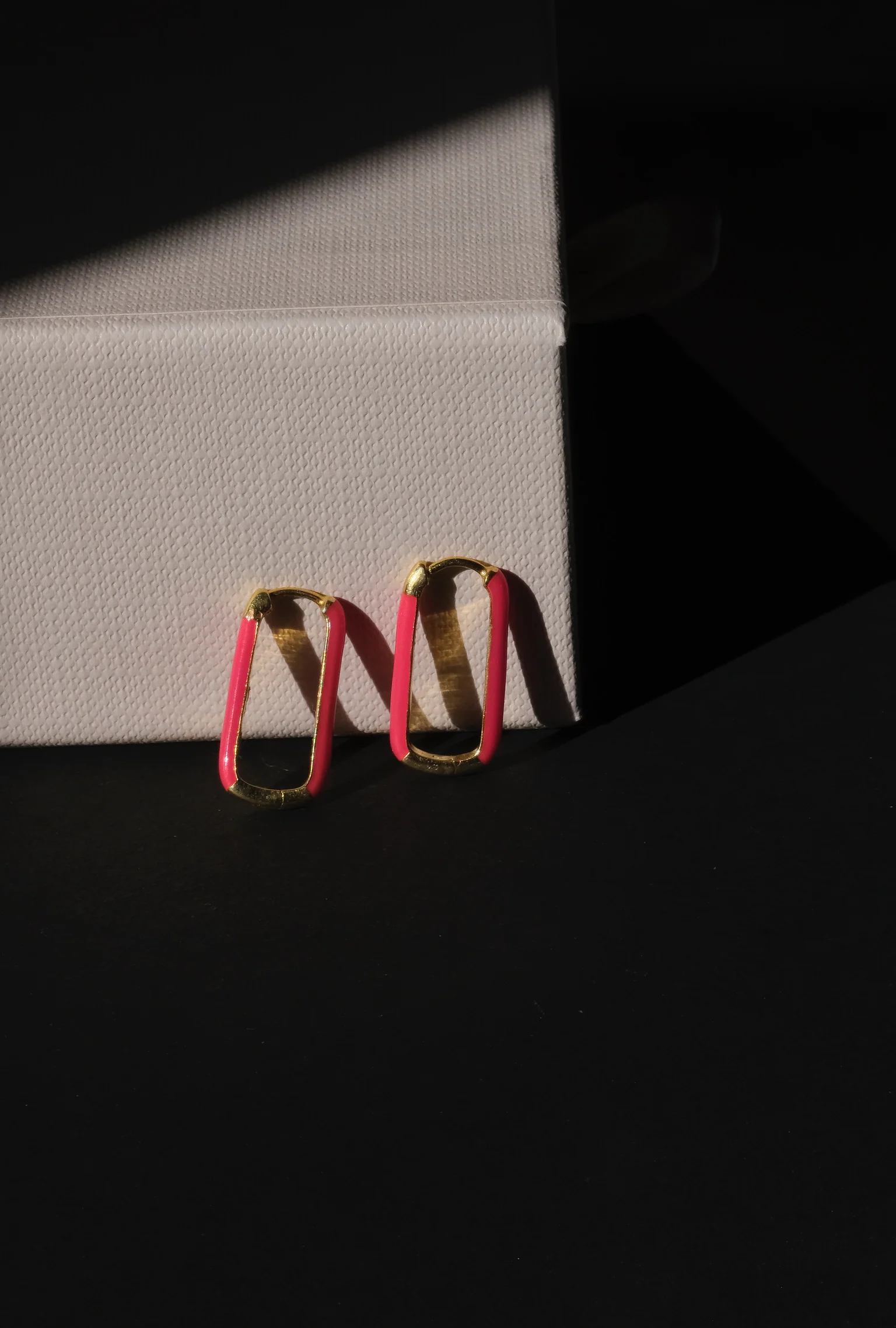Enamel Long Bar Hoops - Image 3