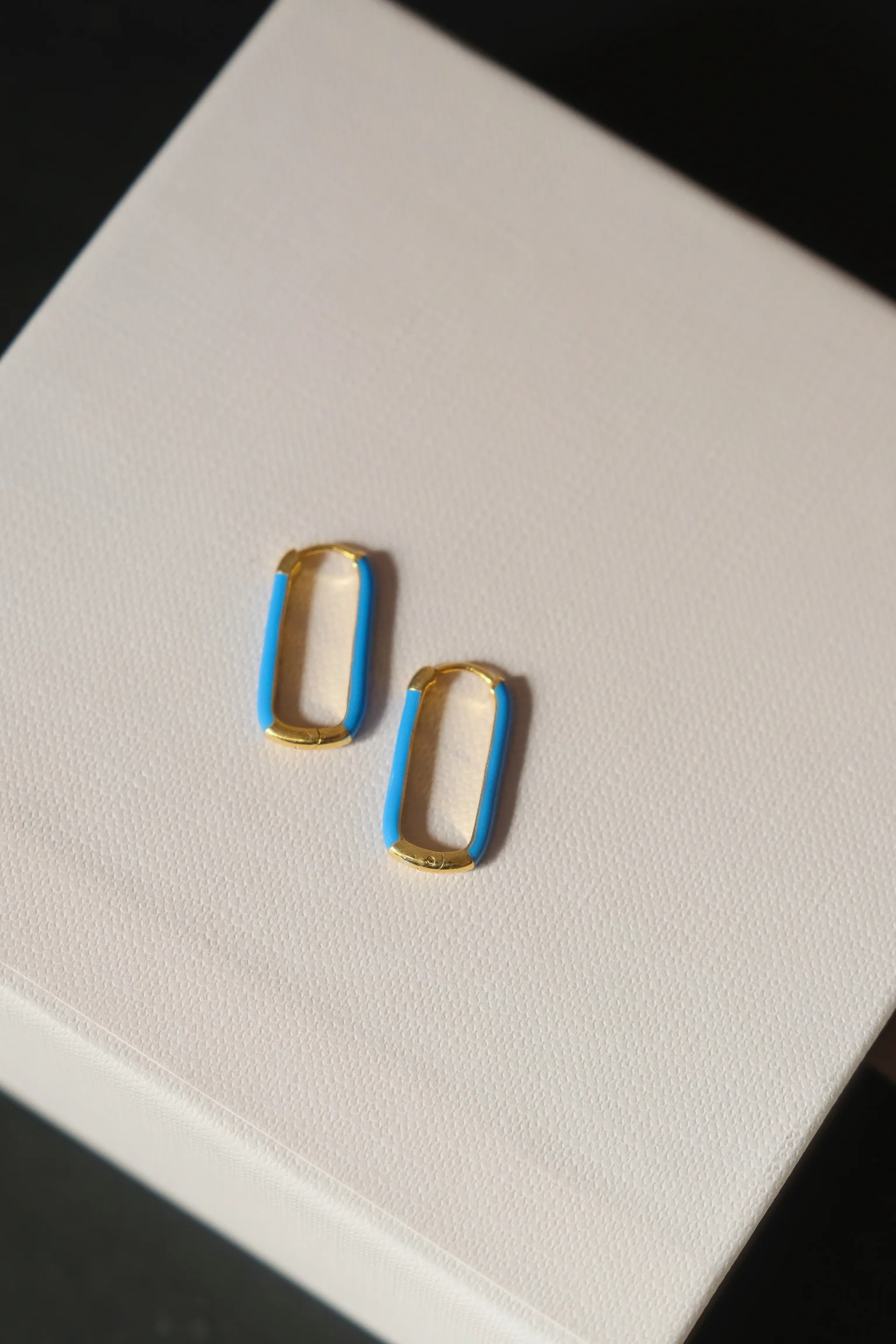 Enamel Long Bar Hoops - Image 4