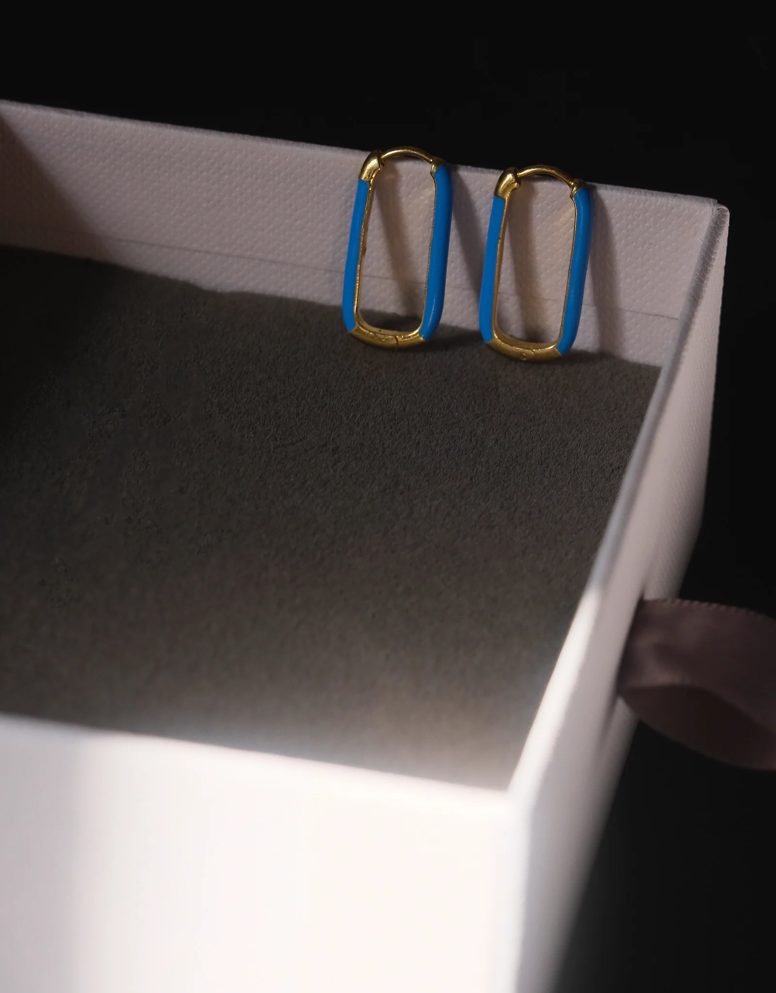 Enamel Long Bar Hoops - Image 5
