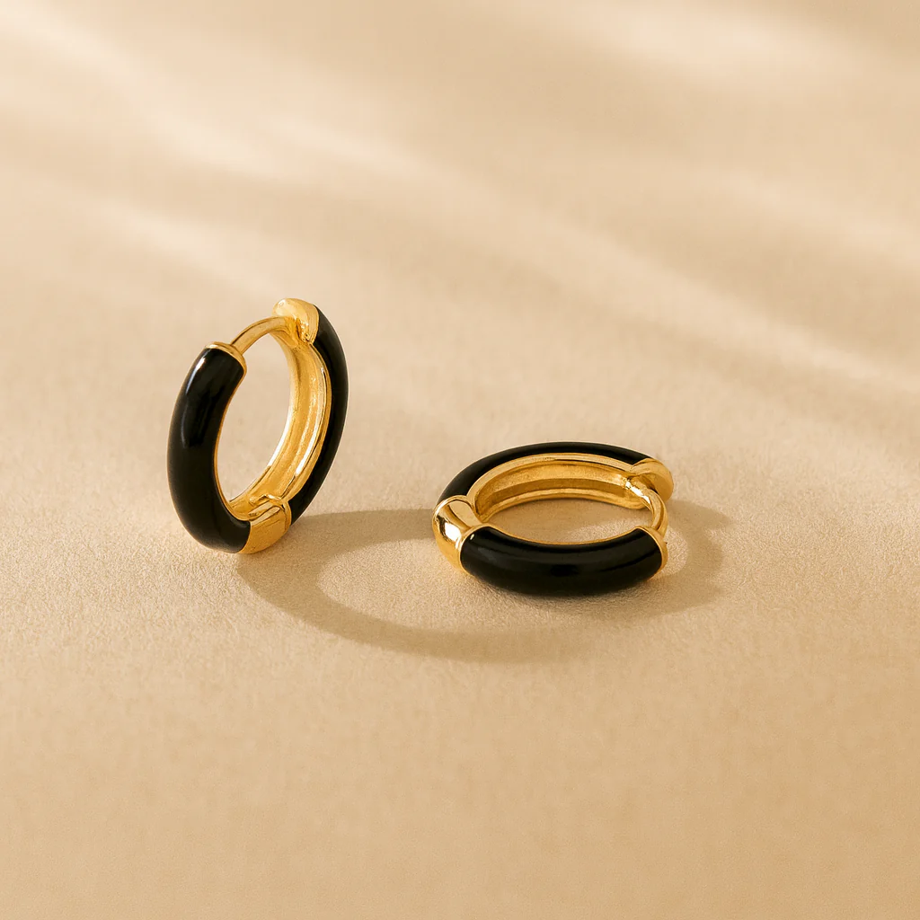 Enamel Small Hoops - Image 3