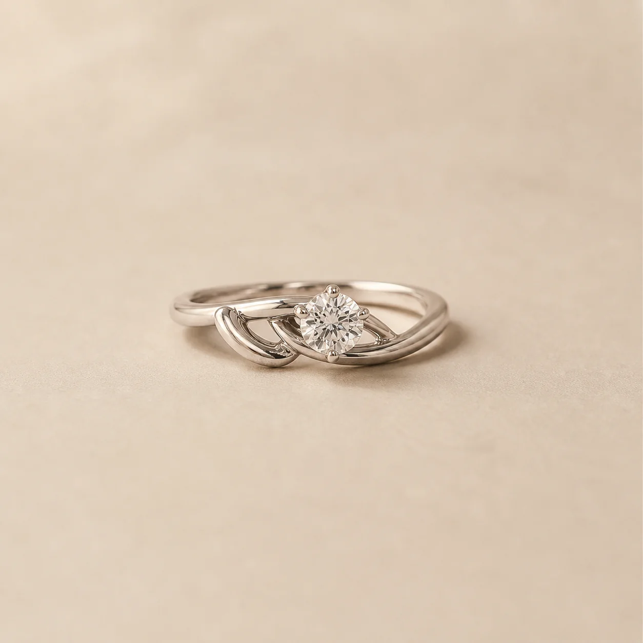 Eterna Twist Solitaire Ring - Image 4