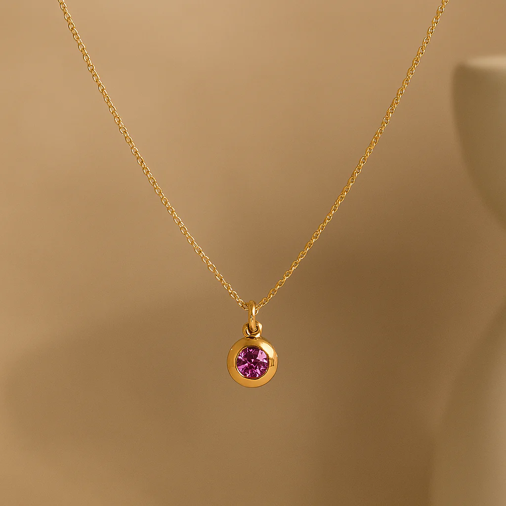February Birthstone Necklace - Image 3