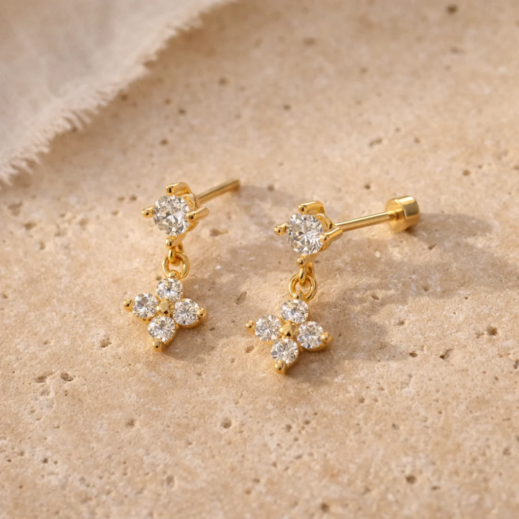 Fleur Drop Stud - Image 3