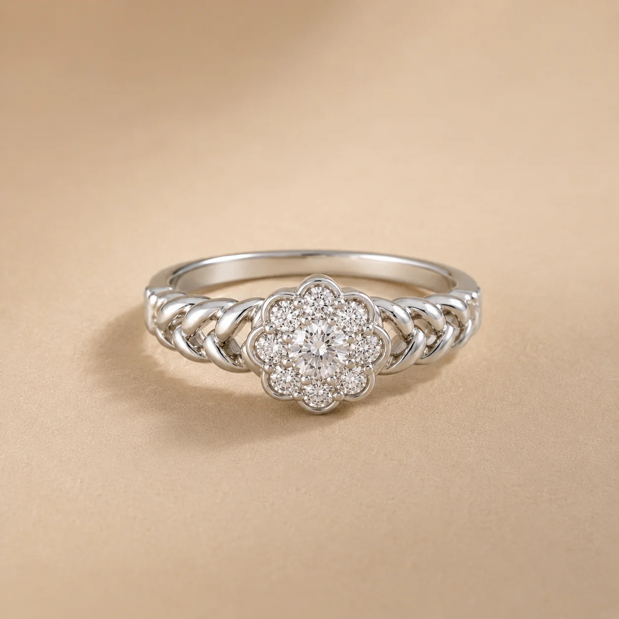 Flora Halo Braided Ring - Image 2