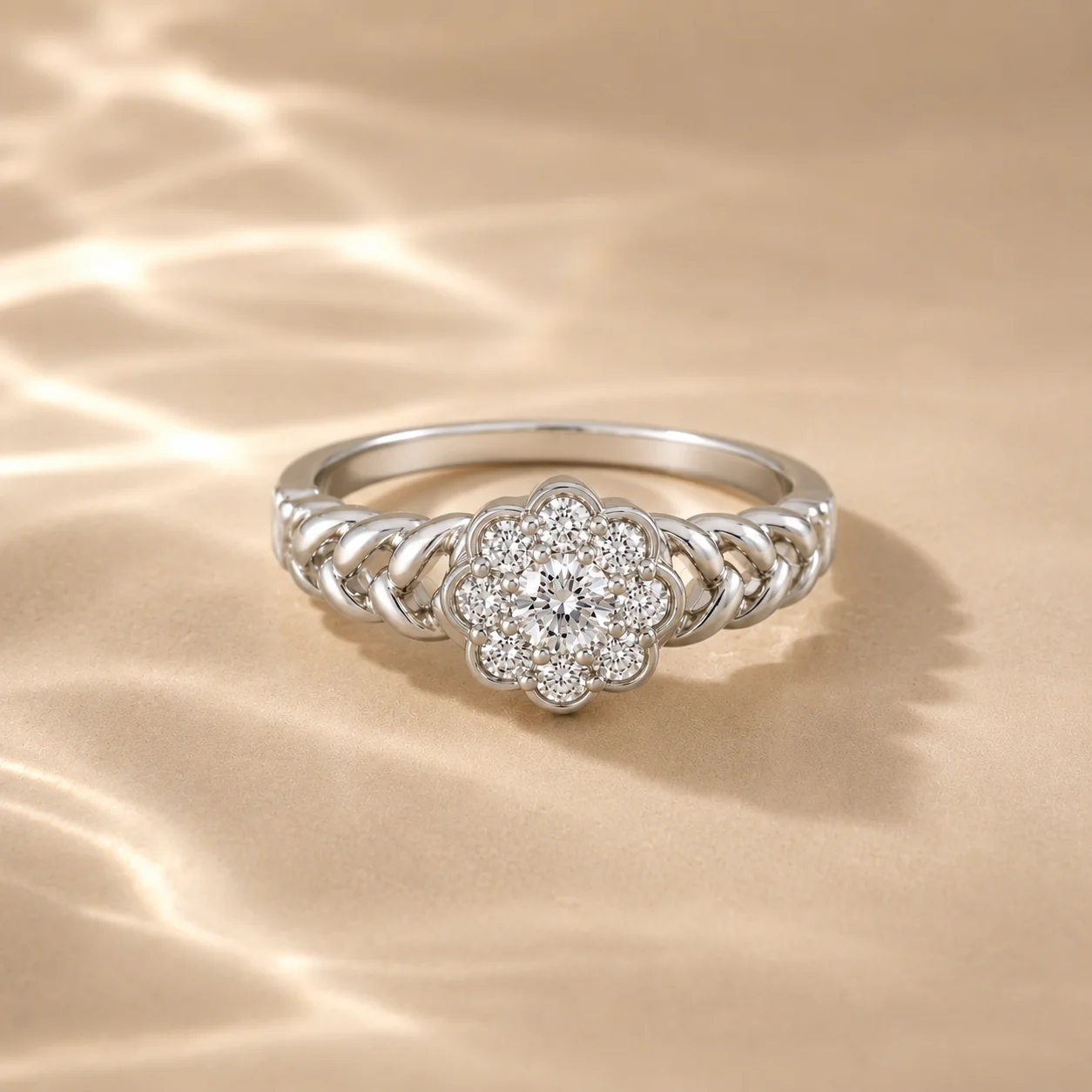 Flora Halo Braided Ring - Image 3