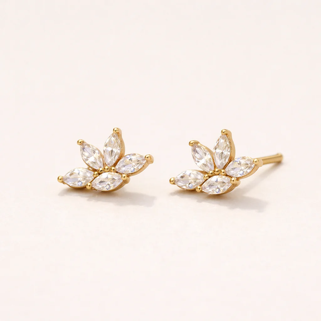 Flora Marquise Studs - Image 4