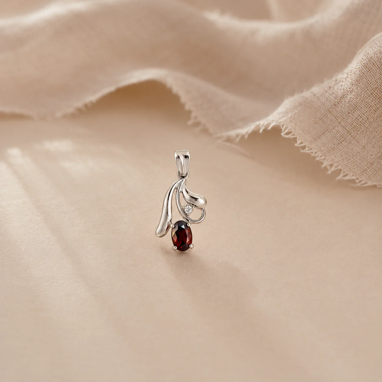 Garnet Oval Charm - Image 2