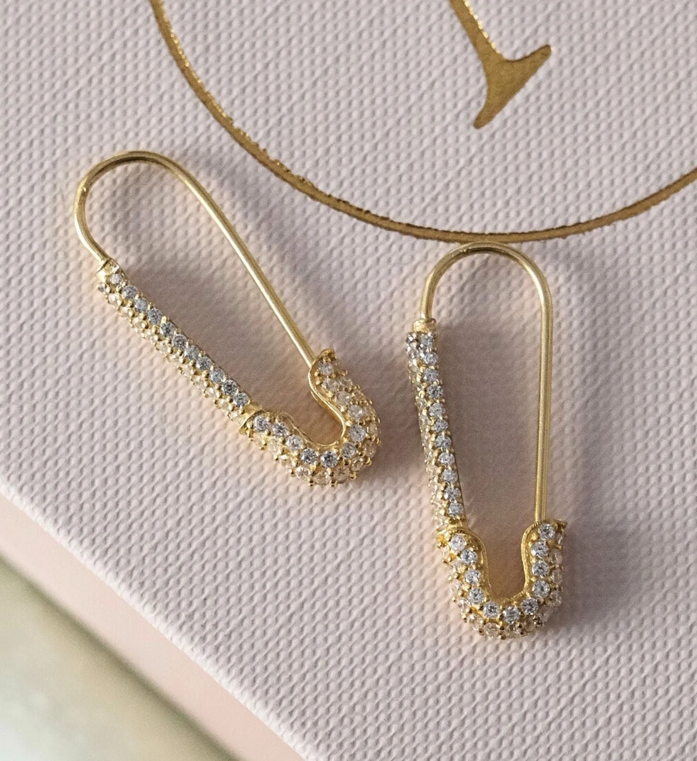 Glam Safety Pin Earrings - Image 6
