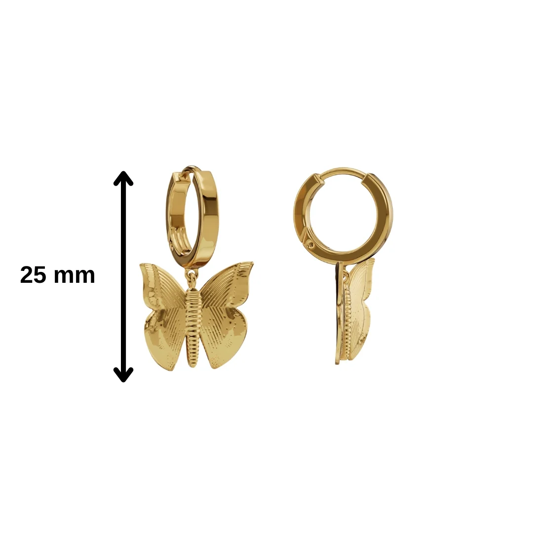 Gold Butterfly Huggies - Image 5