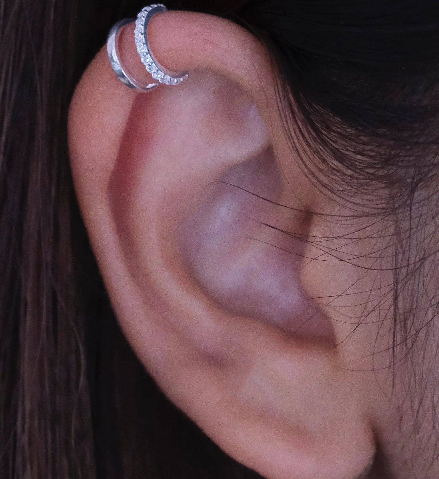 Half Diamond Ear Cuff - Image 5