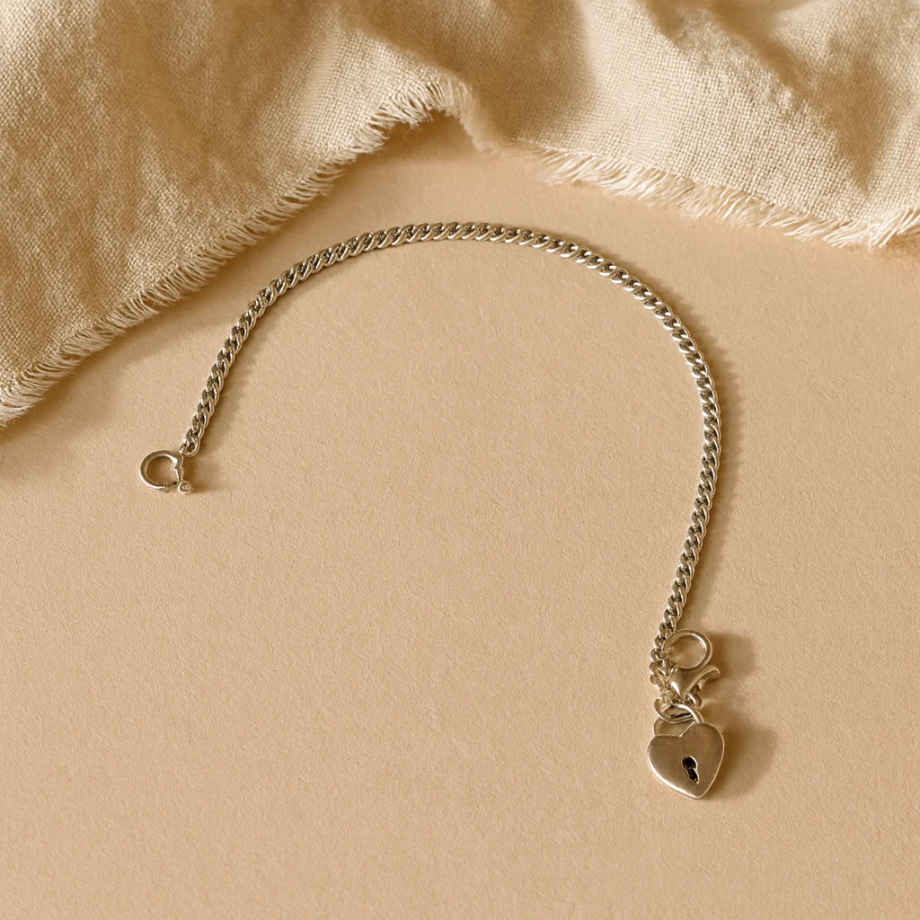 Heart Lock Charm Bracelet - Image 3