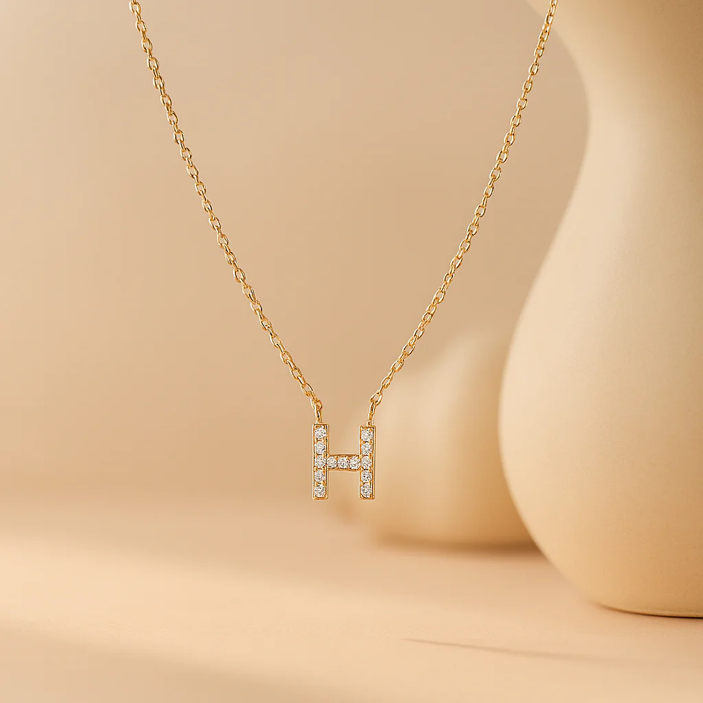 Initial Diamond Necklace - Image 5