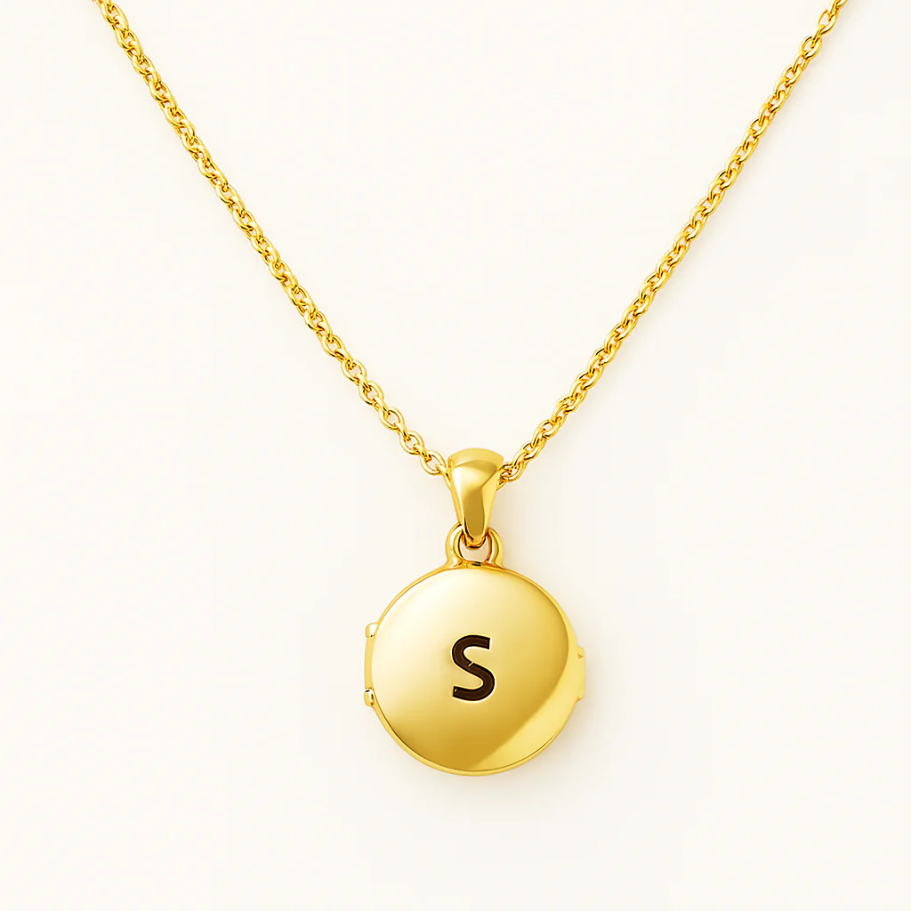 Initial Picture Locket Necklace - Image 4