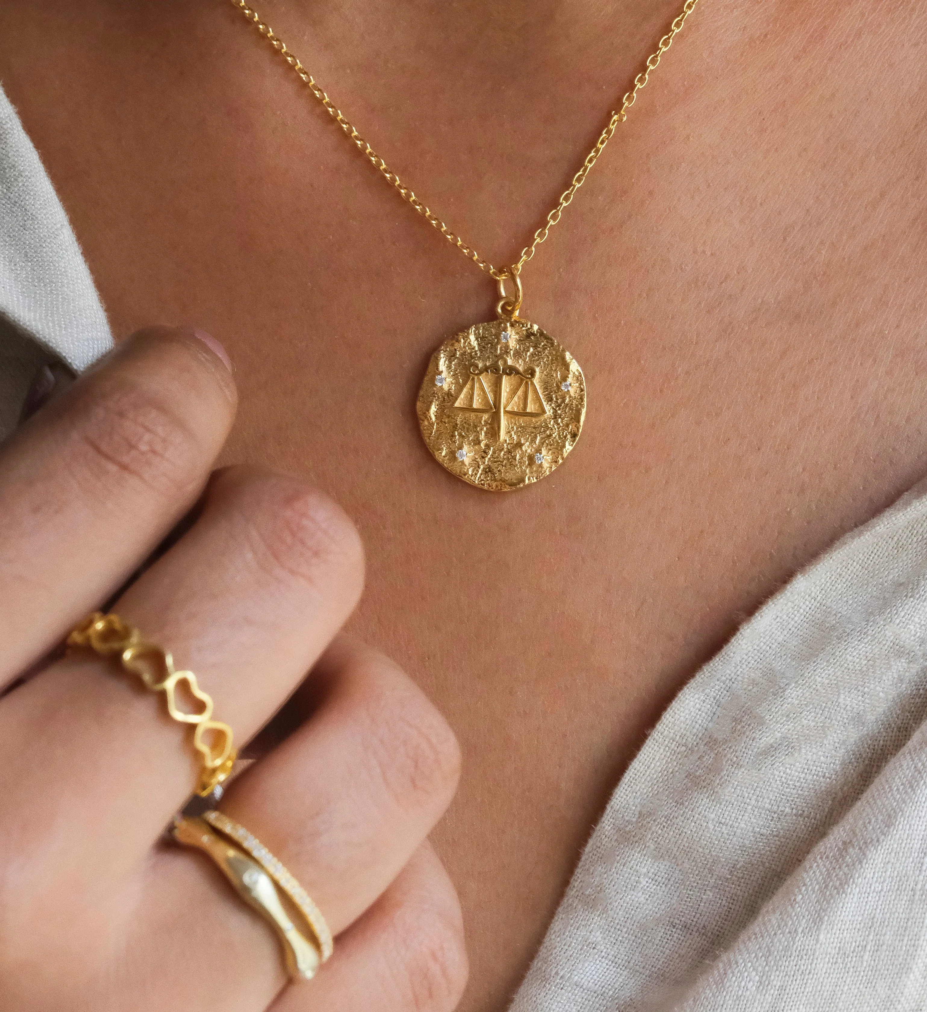 Libra Zodiac Necklace - Image 3